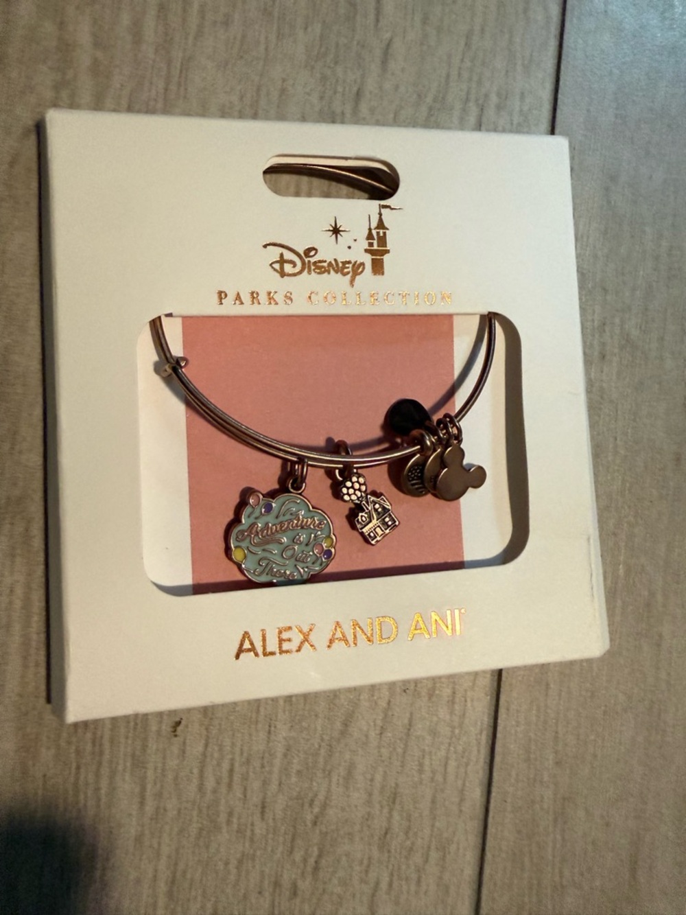 Alex and Ani Rose Gold Disney Parks Charm Bracelet